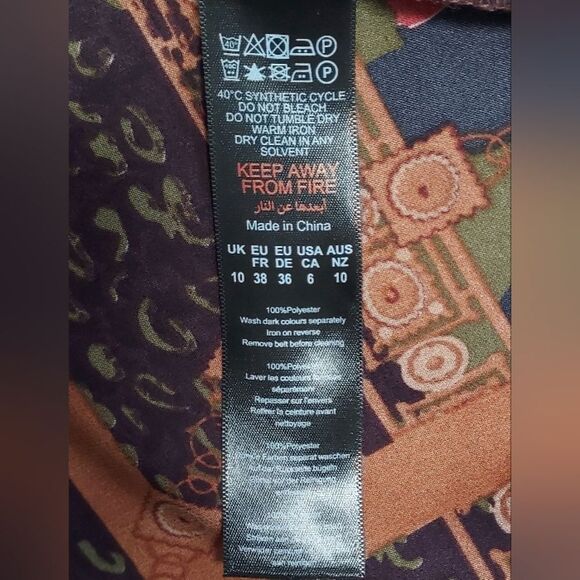 Nasty Gal Collection Scarf Print Tunic Top 6 - Picture 12 of 13